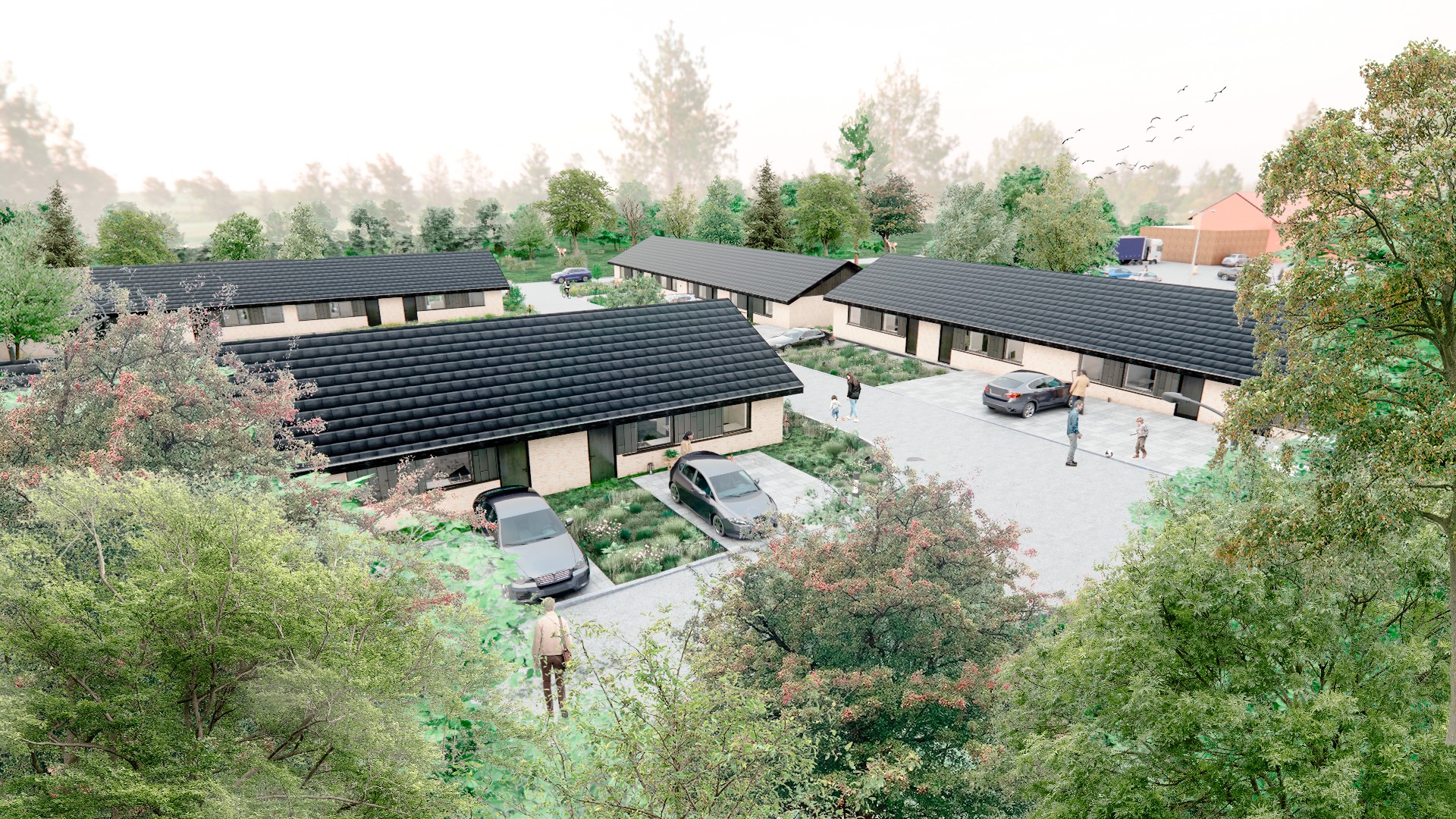 Nye rækkehuse i Tappernøjes nordlige bydel er snart klar til udlejning